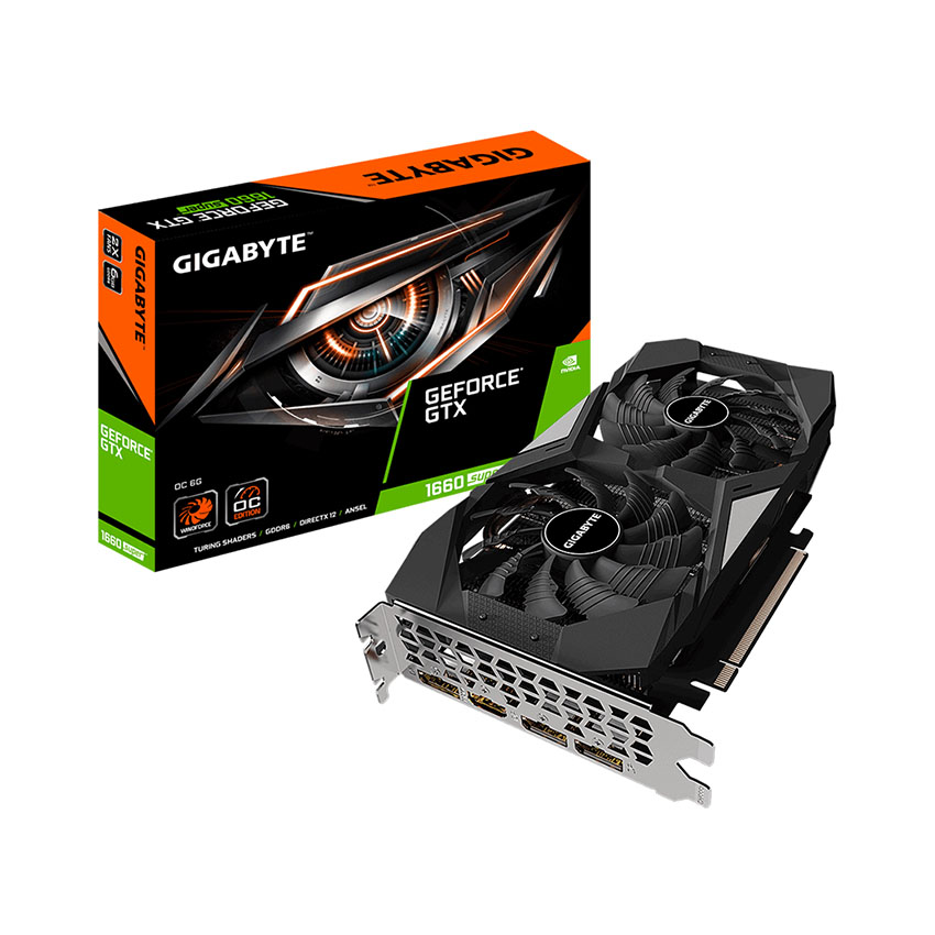 Card màn hình GIGABYTE GTX 1660 Super OC-6G (6GB GDDR6, 192-bit, HDMI+DP, 1x8-pin)